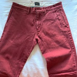 J crew maroon stretch slim chino